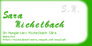 sara michelbach business card